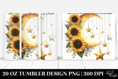 Washed Watercolor Moon | 20 oz Tumbler Product Image 1
