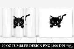Simple Black Cat, 20 Oz Tumbler Product Image 1
