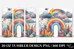 Colorful Rainbow Clouds | 20 Oz Tumbler Product Image 1
