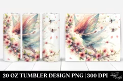 20 Oz Tumbler Sublimation | Fairy Tumbling in Spring Wind Product Image 1