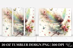 20 Oz Tumbler Sublimation | Fairy Tumbling in Spring Wind Product Image 1