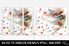 Watercolor Pastel Fairy Tumbling Spring Petal 20 oz Tumbler Product Image 1