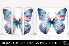 Beautiful Butterfly Painting, 20 Oz Tumbler Product Image 1