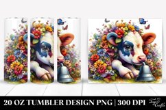 Colorful Baby Cow, Hide and Seek. 20 oz Tumbler Design Product Image 1