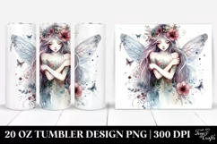 Washed Watercolor Boho Fairy | 20 oz Tumbler Product Image 1