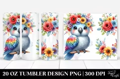 Cute Watercolor Parrot | 20 oz Tumbler Product Image 1