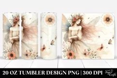 Watercolor Washed Boho Fairy | 20 oz Tumbler Product Image 1