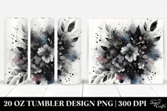 Colorful Black Watercolor Background | 20 Oz Tumbler Product Image 1