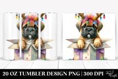 Bullmastiff with Reindeer Horns, PNG Product Image 1