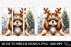 Cocker Spaniel with Reindeer Horns, PNG Product Image 1