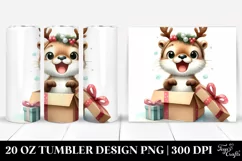Otter with Reindeer Horns, PNG Product Image 1