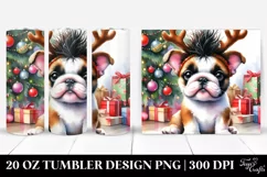 Bulldog with Christmas Theme, PNG Product Image 1