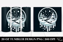 Winter Scene SVG for Cricut, Transparent 20 Oz Tumbler Product Image 1