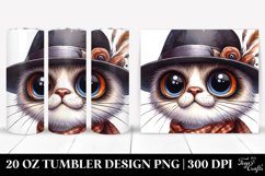 Expressive Cat with Hat | 20 oz Tumbler Product Image 1