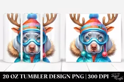 Enthusiastic Baby Weimaraner with Christmas Decor Product Image 1