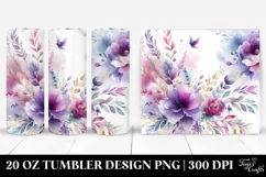 Colorful Purple Watercolor Background | 20 oz Tumbler Product Image 1