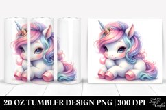 20 Oz Tumbler Sublimation | Baby Unicorn in Style Product Image 1
