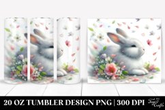 Tumbling Rabbit with Spring Petals in the Wind | 20 Oz Product Image 1