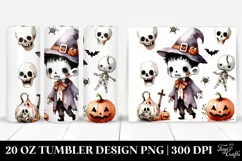 Retro Haloween Image with ZOMBIE | 20 oz Tumbler Product Image 1