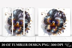 Shiny Pansy Made of Shiny Material | 20 Oz Tumbler Product Image 1