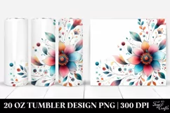 Colorful Whimsical Flower | 20 Oz Tumbler Product Image 1