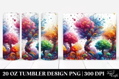 Colorful Whimsical Vibrant Trees | 20 Oz Tumbler Product Image 1