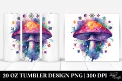 Magical Celestial Mushroom Clipart 20 Oz Tumbler Product Image 1