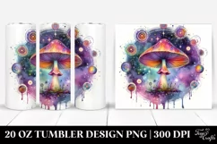 Magical Celestial Mushroom Clipart 20 Oz Tumbler Product Image 1