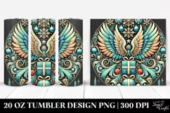 Gift with Wings Design, Transparent 20 Oz Tumbler Product Image 1
