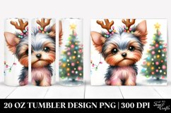 Yorkshire Terrier with Reindeer Horns, PNG Product Image 1