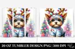 Yorkshire Terrier with Reindeer Horns, PNG Product Image 1