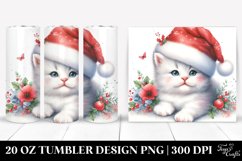 Cute Baby Cat with Santa Hat | 20 oz Tumbler Product Image 1