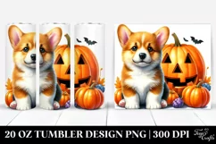 Adorable Pembroke Welsh Corgi Halloween Clipart PNG Product Image 1
