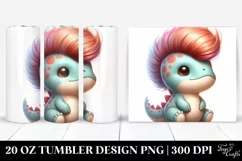 Baby Dinosaur with Awesome Haircut, PNG Product Image 1