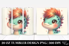 Baby Dinosaur with Awesome Haircut, PNG Product Image 1