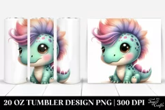 Baby Dinosaur with Awesome Haircut, PNG Product Image 1