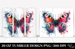 Butterfly made Half of Splashes, 20 Oz Tumbler Product Image 1