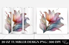 Abstract Shiny Tulip 20 Oz Tumbler Product Image 1