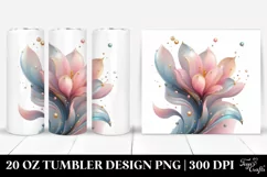 Abstract Shiny Tulip 20 Oz Tumbler Product Image 1