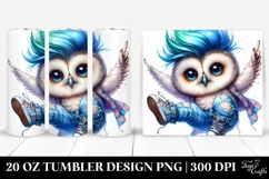 Cute Baby Owl Jumping, 20 Oz Tumbler Product Image 1
