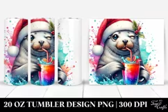 Seal with Santa Hat | 20 oz Tumbler Product Image 1