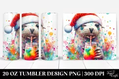 Seal with Santa Hat | 20 oz Tumbler Product Image 1