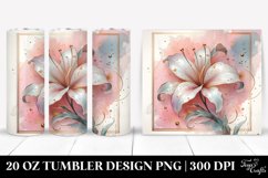 Abstract Lily with Golden Insertions, Transparent 20 Oz Product Image 1