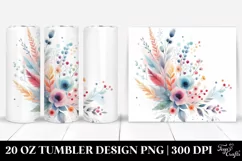 20 Oz Tumbler Sublimation | Colorful Watercolor Background Product Image 1