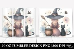 Washed Watercolor Whimsical Witch | 20 oz Tumbler Product Image 1