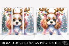 Cocker Spaniel with Reindeer Horns, PNG Product Image 1