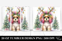 Cocker Spaniel with Reindeer Horns, PNG Product Image 1