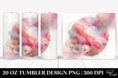 Colorful Pink Blue Watercolor Tumbler Product Image 1