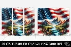 Detailed Watercolor Flag | 20 oz Tumbler Product Image 1