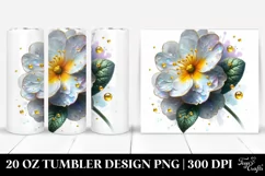 20 Oz Tumbler Sublimation | Glossy Primrose with Golden Product Image 1